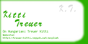 kitti treuer business card